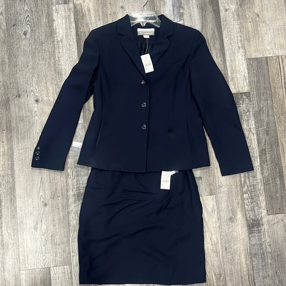 Petite Sophisticate Jackets & Blazers - Petite Sophisticate Navy Blue Suit